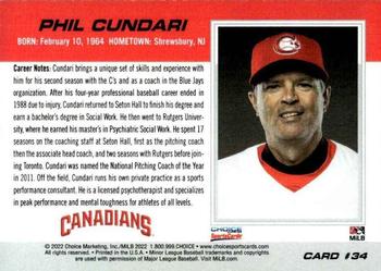2022 Choice Vancouver Canadians #34 Phil Cundari Back
