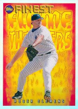 2022 Topps Finest Flashbacks - Flame Throwers #FT-1 Roger Clemens Front