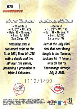 2001 Fleer Platinum - 2001 Ultra Update #279 Drew Henson / Jackson Melian Back