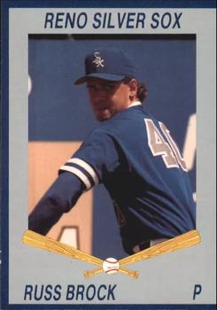 1992 Cal League Reno Silver Sox #46 Russ Brock Front