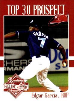 2017 Choice Reading Phillies Top 30 Prospects #NNO Edgar Garcia Front