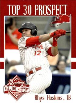 2017 Choice Reading Phillies Top 30 Prospects #NNO Rhys Hoskins Front