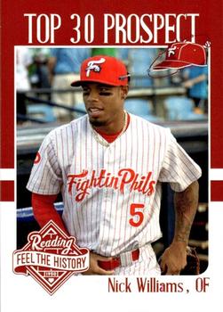 2017 Choice Reading Phillies Top 30 Prospects #NNO Nick Williams Front