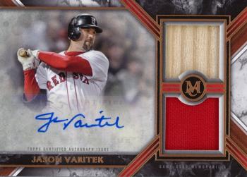 2022 Topps Museum Collection - Single-Player Signature Swatches Dual Relic Autographs Copper #SWDRA-JV Jason Varitek Front