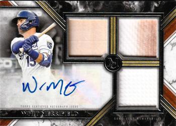 2022 Topps Museum Collection - Single-Player Signature Swatches Triple Relic Autographs #SWTRA-WM Whit Merrifield Front
