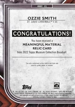 2022 Topps Museum Collection - Meaningful Materials Relics #MMR1-OS Ozzie Smith Back