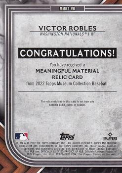 2022 Topps Museum Collection - Meaningful Materials Relics Gold #MMR2-VR Victor Robles Back