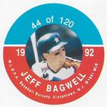 1992 JKA Baseball Buttons - Square Proofs #44 Jeff Bagwell Front