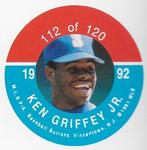 1992 JKA Baseball Buttons - Square Proofs #112 Ken Griffey Jr. Front