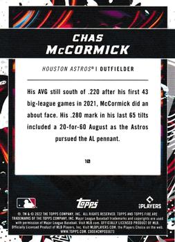2022 Topps Fire #10 Chas McCormick Back