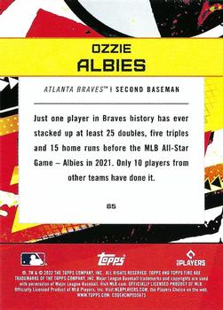2022 Topps Fire #65 Ozzie Albies Back