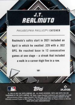 2022 Topps Fire #101 J.T. Realmuto Back