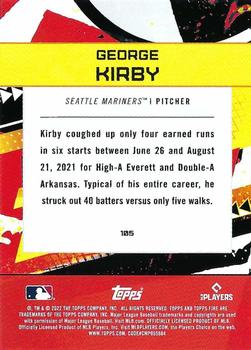 2022 Topps Fire #105 George Kirby Back