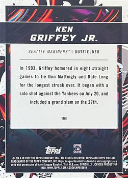 2022 Topps Fire #116 Ken Griffey Jr. Back
