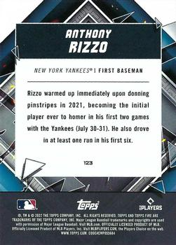 2022 Topps Fire #123 Anthony Rizzo Back