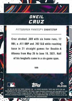 2022 Topps Fire #133 Oneil Cruz Back