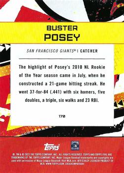 2022 Topps Fire #170 Buster Posey Back