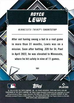 2022 Topps Fire #191 Royce Lewis Back