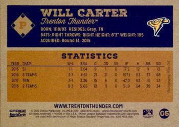 2019 Choice Trenton Thunder #05 Will Carter Back