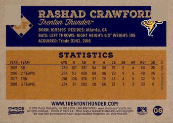 2019 Choice Trenton Thunder #06 Rashad Crawford Back