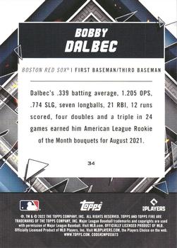 2022 Topps Fire - Gold Minted #34 Bobby Dalbec Back