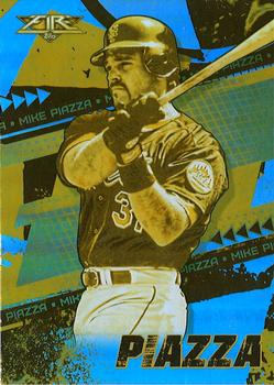 2022 Topps Fire - Gold Minted #130 Mike Piazza Front