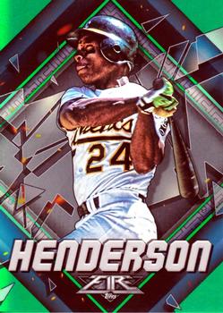 2022 Topps Fire - Green #145 Rickey Henderson Front