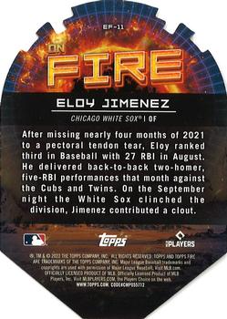 2022 Topps Fire - En Fuego Gold Minted #EF-11 Eloy Jimenez Back