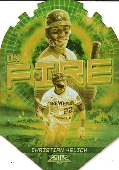 2022 Topps Fire - En Fuego Gold Minted #EF-16 Christian Yelich Front