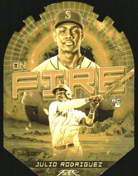 2022 Topps Fire - En Fuego Gold Minted #EF-30 Julio Rodriguez Front