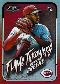 2022 Topps Fire - Flame Throwers #FT-12 Hunter Greene Front