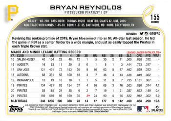 2022 Topps Chrome - Refractor #155 Bryan Reynolds Back