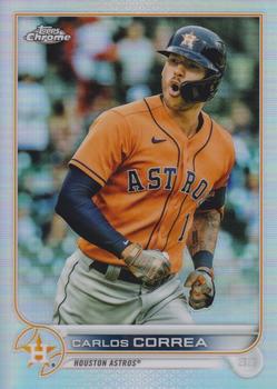 2022 Topps Chrome - Refractor #213 Carlos Correa Front