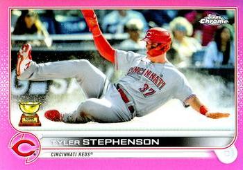 2022 Topps Chrome - Pink Refractor #63 Tyler Stephenson Front