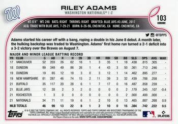 2022 Topps Chrome - Pink Refractor #103 Riley Adams Back