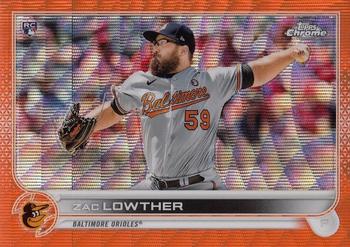2022 Topps Chrome - Orange Wave Refractor #159 Zac Lowther Front