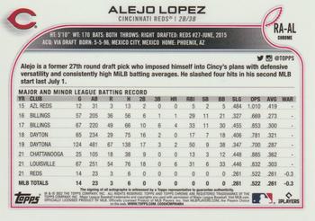 2022 Topps Chrome - Rookie Autographs #RA-AL Alejo Lopez Back