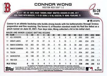 2022 Topps Chrome - Rookie Autographs #RA-CW Connor Wong Back