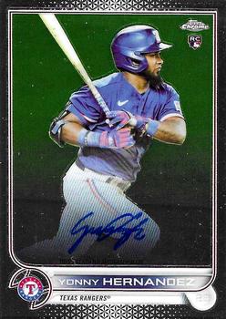 2022 Topps Chrome - Rookie Autographs #RA-YH Yonny Hernandez Front