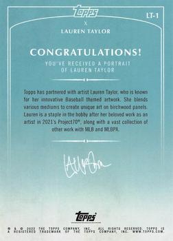 2022 Topps x Lauren Taylor - Lauren Taylor Self-Portrait #LT-1 Lauren Taylor Back