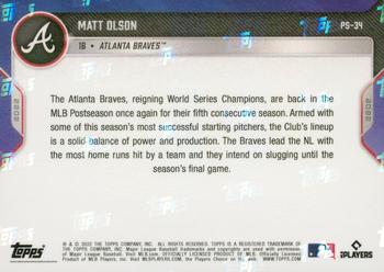 2022 Topps Now Postseason Atlanta Braves #PS-34 Matt Olson Back
