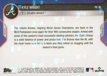 2022 Topps Now Postseason Atlanta Braves #PS-38 Kyle Wright Back