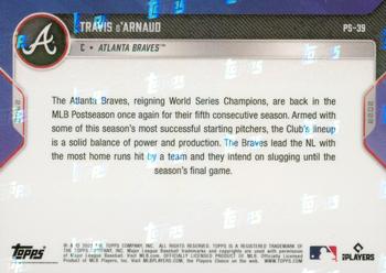 2022 Topps Now Postseason Atlanta Braves #PS-39 Travis d'Arnaud Back