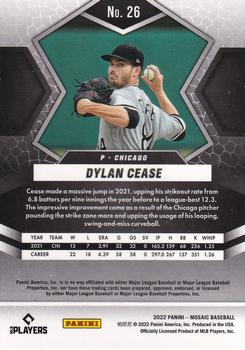 2022 Panini Mosaic #26 Dylan Cease Back