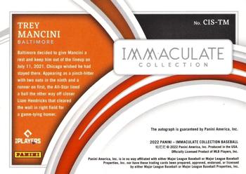 2022 Panini Immaculate - Clearly Immaculate Signatures #CIS-TM Trey Mancini Back