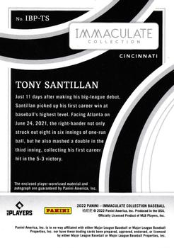 2022 Panini Immaculate - Immaculate Black Fielding Glove #IBP-TS Tony Santillan Back