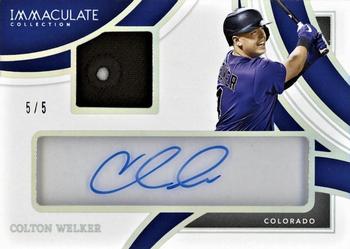 2022 Panini Immaculate - Immaculate Clear Hat Eyelets #ICP-WE Colton Welker Front