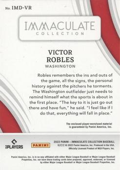 2022 Panini Immaculate - Immaculate Materials Duals Batting Gloves #IMD-VR Victor Robles Back