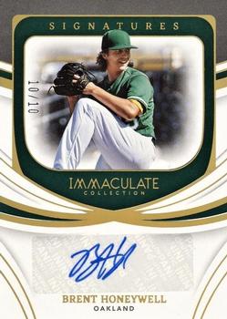 2022 Panini Immaculate - Immaculate Signatures Gold #IS-BH Brent Honeywell Front