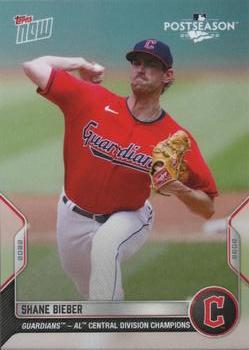 2022 Topps Now Postseason Cleveland Guardians #PS-52 Shane Bieber Front